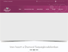Tablet Screenshot of diamondszepsegszalon.hu